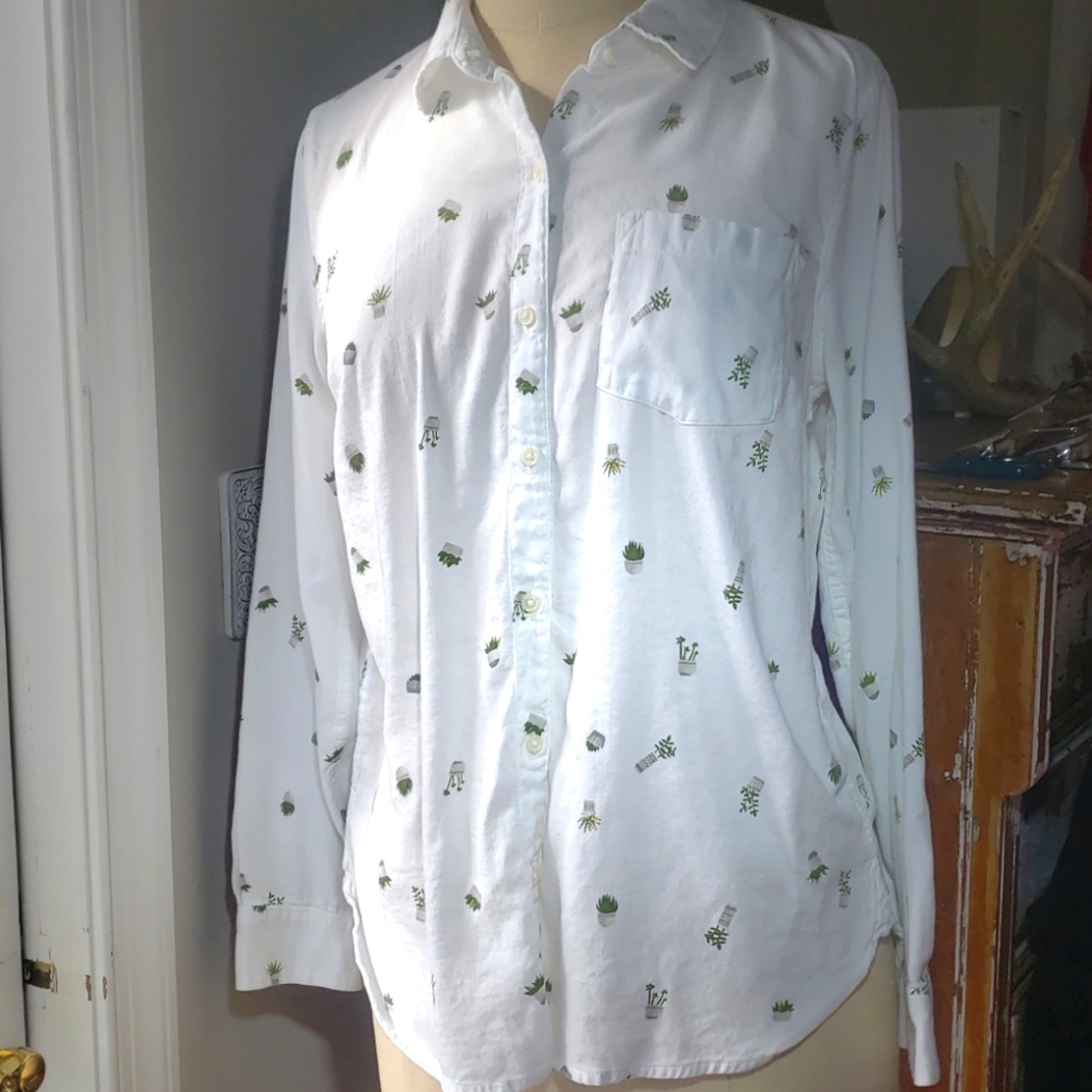 Succulent Plant Button up Shirt